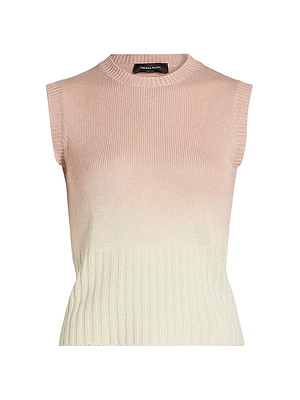 Faded Ombré Crop Vest