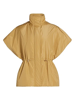 Taffeta Padded Drawcord Cape