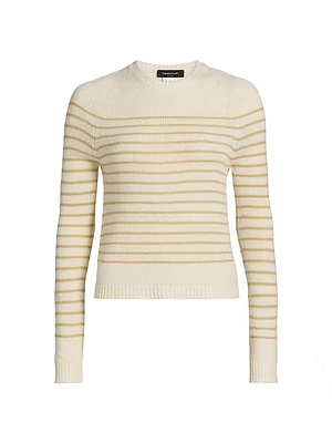 Striped Cashmere Crewneck Sweater