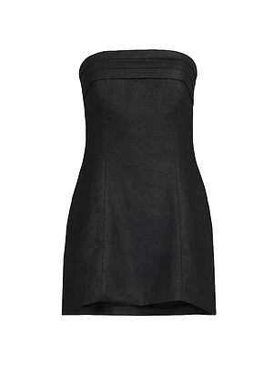 Fleuri Linen Strapless Top