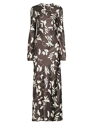 Faroe Silhouetted Floral Maxi Dress