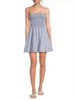 Union Striped Cotton Minidress