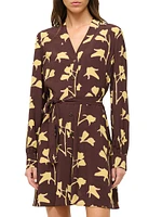 Babs Flora Tie-Waist Shirtdress