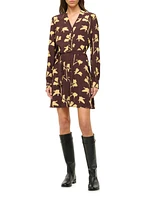 Babs Flora Tie-Waist Shirtdress