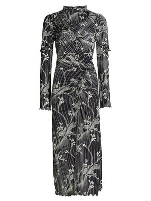 Floral Long-Sleeve Maxi Dress