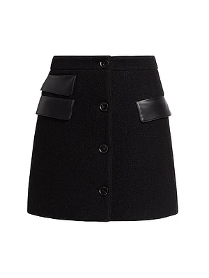Mei Boiled Wool Miniskirt