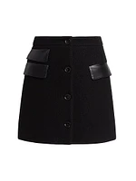 Mei Boiled Wool Miniskirt