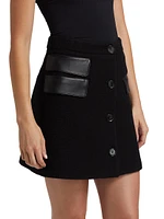 Mei Boiled Wool Miniskirt