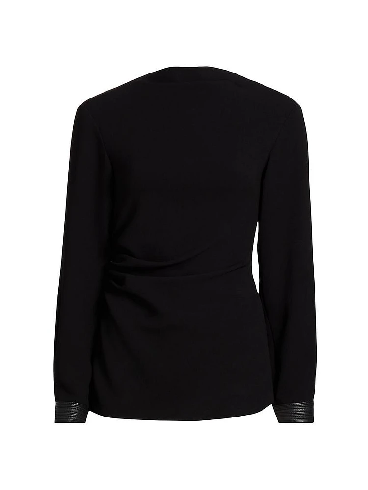 Alexis Ruched Matte Viscose Top