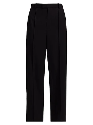 RHW Wool High-Rise Straight-Leg Pants