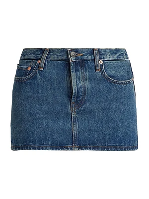 Denim Micro Miniskirt