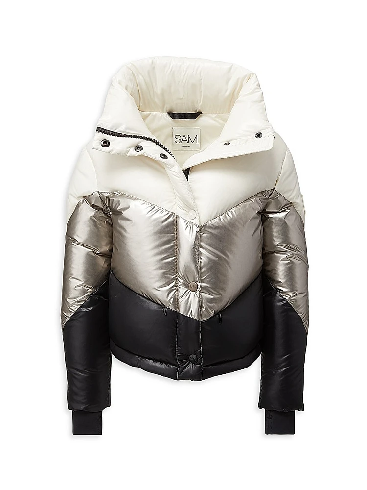 Little Girl's & Athlete Metallic Down Jacket
