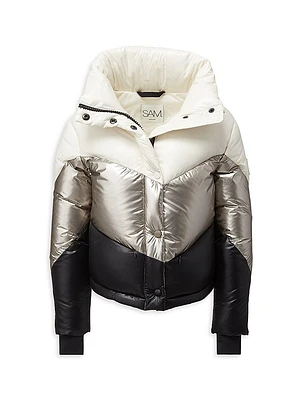 Little Girl's & Athlete Metallic Down Jacket