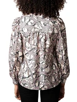 Telia Leopard Silk Blouse