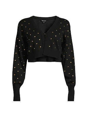 Studded Cropped Cardigan