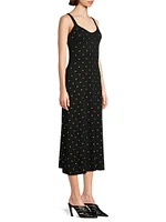 Studded Knit Midi-Dress