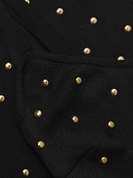 Studded Knit Midi-Dress