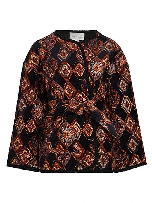 Alyssa Velvet Quilted Jacket