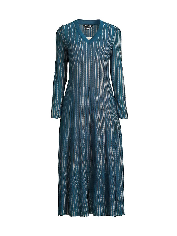 Knit Fit & Flare Midi-Dress