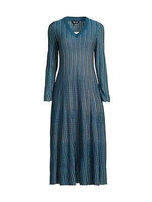 Knit Fit & Flare Midi-Dress