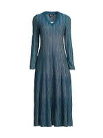 Knit Fit & Flare Midi-Dress