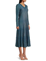 Knit Fit & Flare Midi-Dress