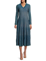 Knit Fit & Flare Midi-Dress