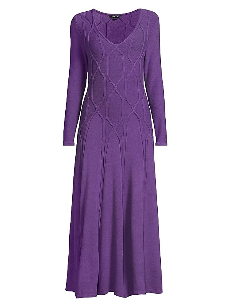 Geometric Knit Maxi Dress