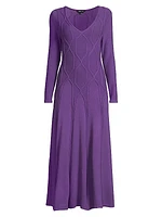 Geometric Knit Maxi Dress