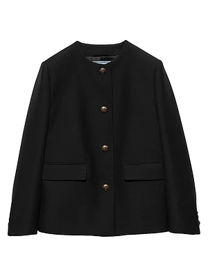 Single Breasted Tricotine Jacket