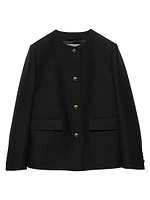 Single Breasted Tricotine Jacket
