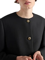 Single Breasted Tricotine Jacket