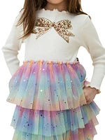 Baby Girl's, Little Girl's & Bow-Accented Tiered Tutu Dress