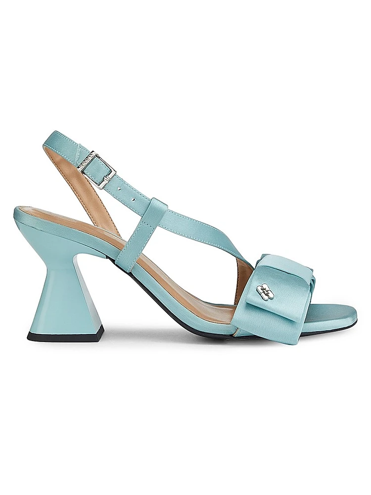 Big Bow 75MM Satin Sandals