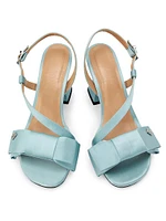 Big Bow 75MM Satin Sandals