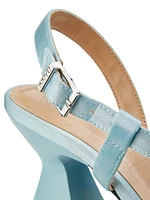 Big Bow 75MM Satin Sandals
