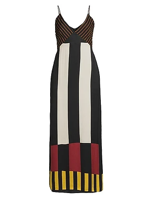 Gil Abstract Sleeveless Maxi-Dress