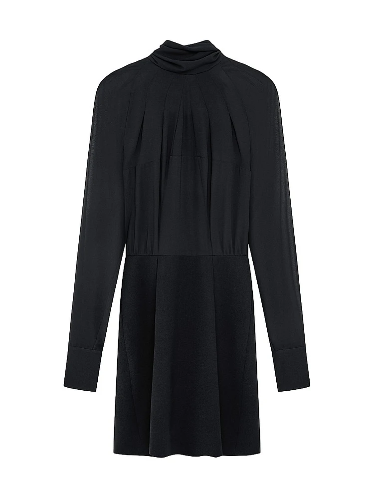 Sig Neck-Tie Minidress