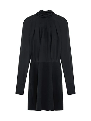 Sig Neck-Tie Minidress