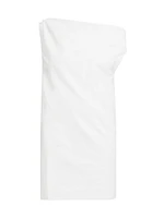 Tiche Cotton-Blend Draped Minidress