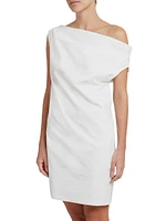 Tiche Cotton-Blend Draped Minidress
