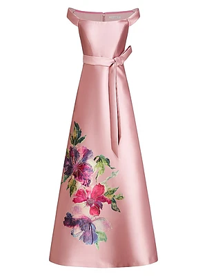 Kitri Mikado Taffeta Fit & Flare Gown