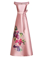 Kitri Mikado Taffeta Fit & Flare Gown