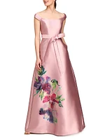 Kitri Mikado Taffeta Fit & Flare Gown