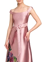 Kitri Mikado Taffeta Fit & Flare Gown