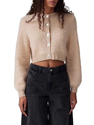 Jackson Mohair Bouclé Crop Cardigan