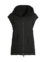 Faux Shearling Reversible Hooded Vest