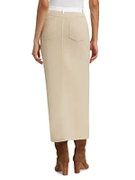 Cotton Knit Maxi Skirt
