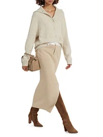 Cotton Knit Maxi Skirt