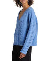 Wool-Cashmere Cable-Knit Sweater
